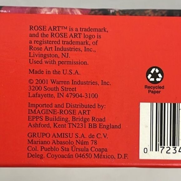 Vtg Rose Art Antique Boudoir Vanity 1000 pc Puzzle floral brush postcard NEW - Picture 6 of 6